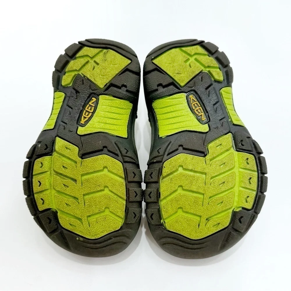 KEEN Newport H2 Water Hiking Sandals Black Lime Green Size 8